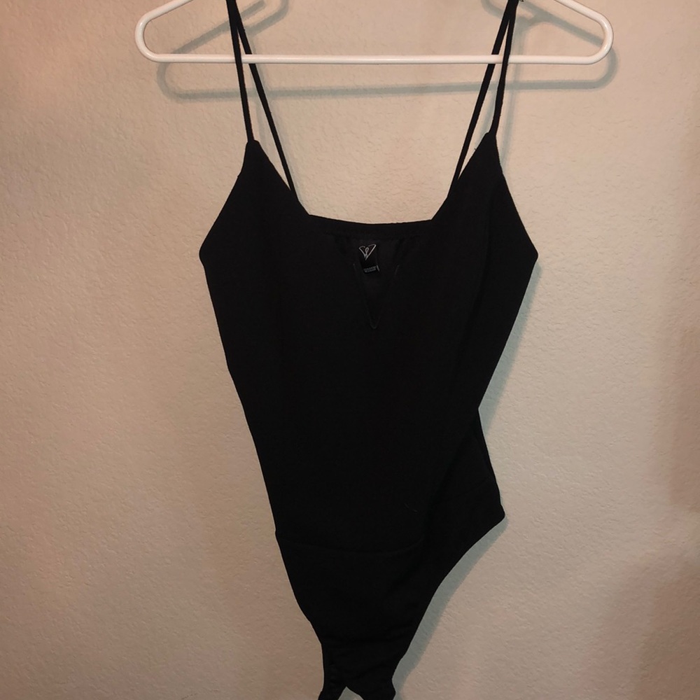 Black V bodysuit